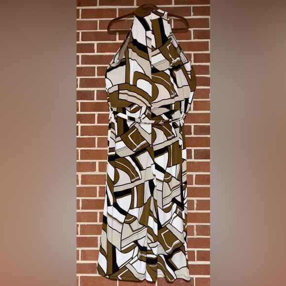 Jumpsuit Women’s Sz 3 Chico’s Multicolor Abstract Sleeveless Wide-Leg One-Piece - Picture 4 of 10